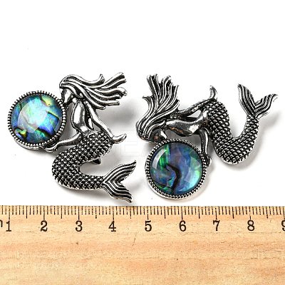 Dual-use Items Alloy Mermaid Brooch JEWB-C026-02H-AS-1