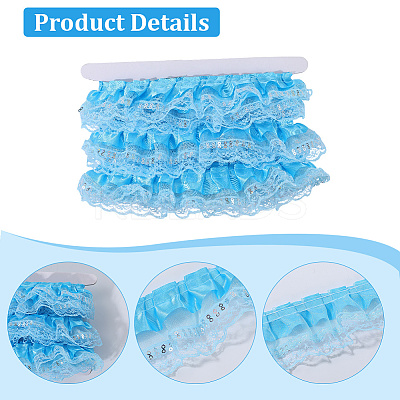 5M Double Polyester Lace Trim for Sewing Decoration OCOR-CY0001-63D-1
