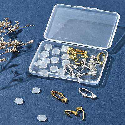 12Pcs 2 Color Brass Clip-on Earring Converters Findings KK-FS0001-31-1