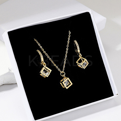 Cube 304 Stainless Steel Jewerly Set FS-WG4EAB4-01-1