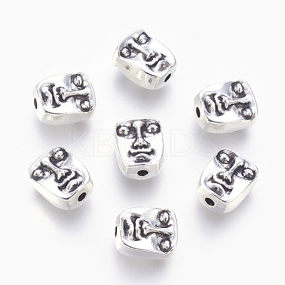 Tibetan Style Alloy Human Face Beads LS-TIBEP-GC184-AS-NR-1