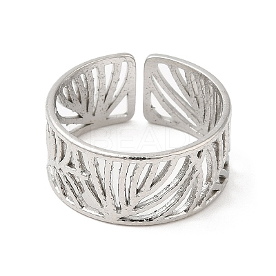 304 Stainless Steel Open Cuff Rings RJEW-K245-88P-1