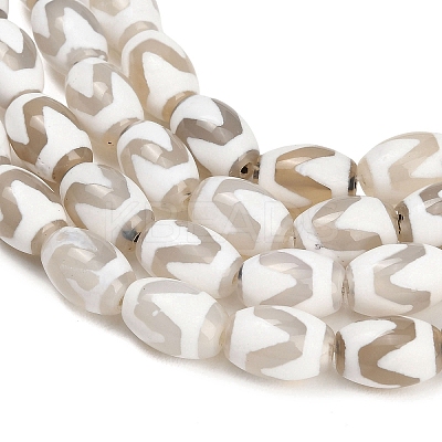 Tibetan Style dZi Beads Strands GG-CBA4812-C06-8X12MM-1