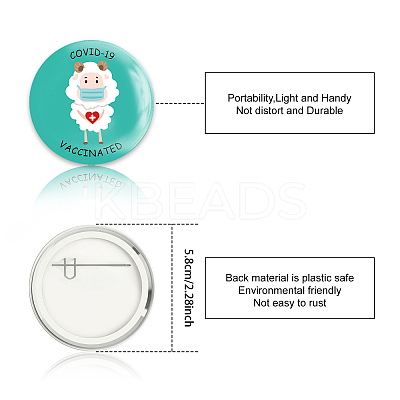Tinplate Brooch JEWB-WH0012-036-1