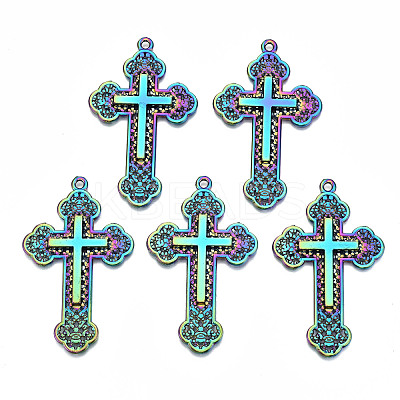 Rainbow Color Alloy Big Pendants PALLOY-S180-014-RS-1