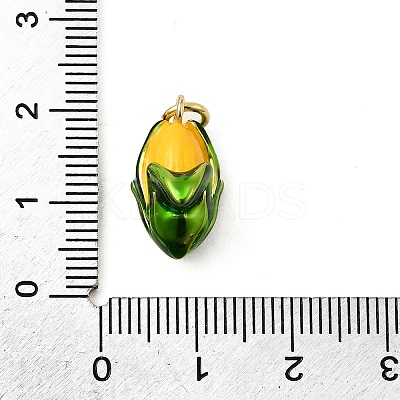 Brass Enamel Pendants KK-A268-26G-1