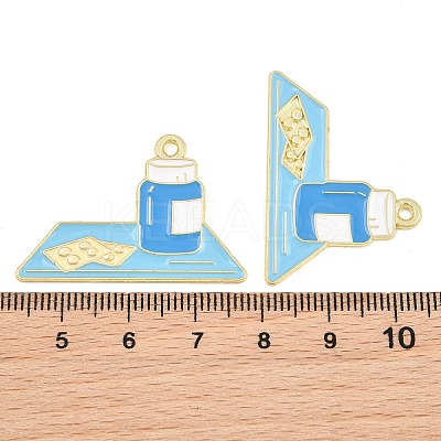 Medical Theme Alloy Enamel Pendants AL-CBA2919-03G-10A-1