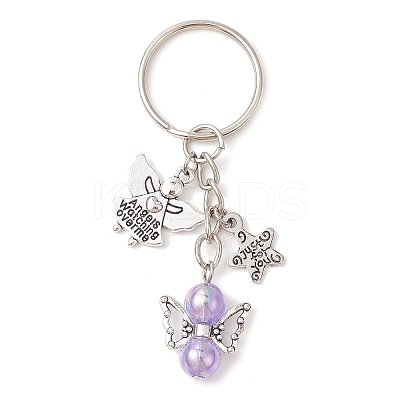 10Pcs 10 Styles Acrylic Keychains KEYC-JKC00762-1