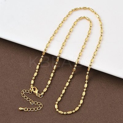 2.5MM Brass Column Ball Chain Necklaces for Women NJEW-B148-04G-1