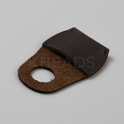 Cowhide Thumb Protector for Woodwork Carving AJEW-WH0471-124B-1