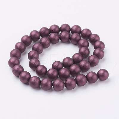 Textured Shell Pearl Beads Strands BSHE-K008-8mm-01-1