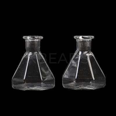 Transparent Glass Beads Containers GLAA-G123-03-1