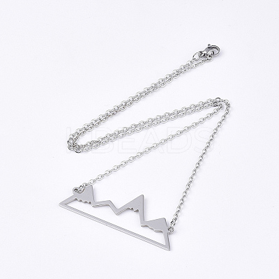 Non-Tarnish 201 Stainless Steel Pendant Necklaces LS-NJEW-T009-JN104-1-40-1