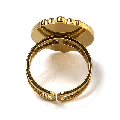 Ion Plating(IP) 304 Stainless Steel Open Cuff Rings STAS-Z060-17G-01-1