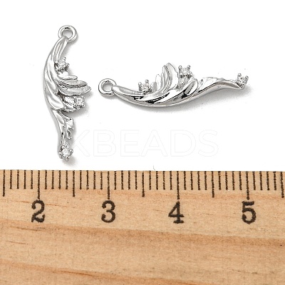 Brass Micro Pave Clear Cubic Zirconia Pendants KK-H460-27P-1