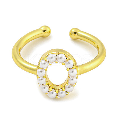 Rack Plating Brass Open Cuff Rings for Women RJEW-F162-01G-O-1