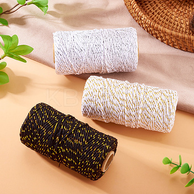 3Rolls 3 Colors Two Tone Cotton String Threads OCOR-TA0002-94-1