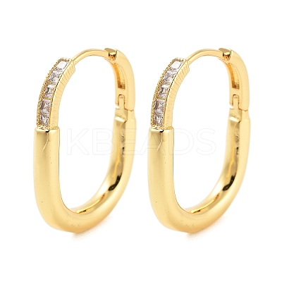 Rack Plating Oval Brass Hoop Earrings EJEW-N055-29G-RS-1