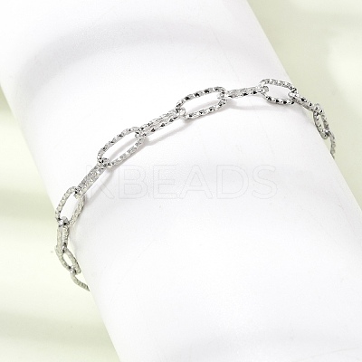 4MM 304 Stainless Steel Textured Paperclip Chain Bracelets for Man and Women SA-CBAB767-08P-1