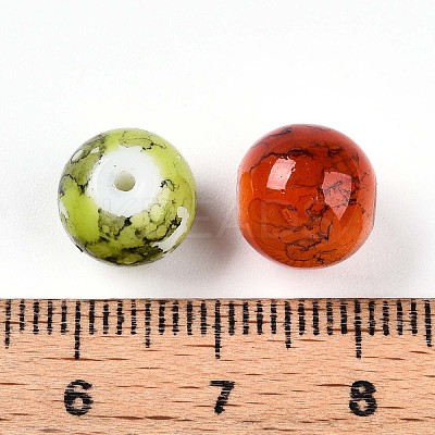 Baking Paint Glass Beads X1-DGLA-S115-10mm-MS-1