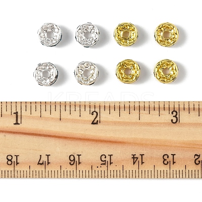 120Pcs 2 Colors Brass Rhinestone Spacer Beads RB-FS0001-05B-1