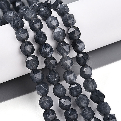 Dyed Natural White Jade Beads Strands G-T139-8mm-46B-1