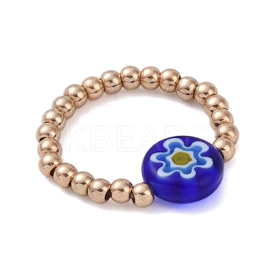Daisy Knit Brass Beaded Ring Set for Best Friend Gift Vacation Vibe HZ5181-1