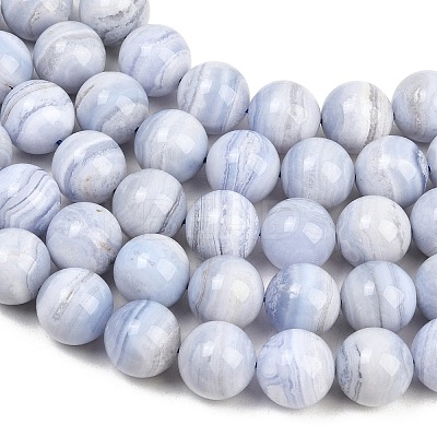 Natural Blue Lace Agate Beads Strands G-D106-A01-14mm-AB-1