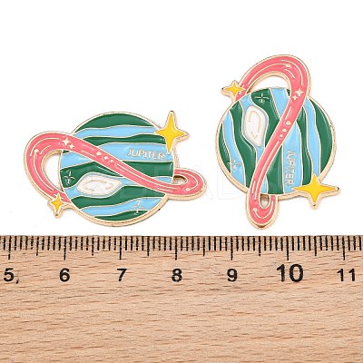 Space Planet Alloy Enamel Cabochons AL-CBA1A6F-07KCG-D-1