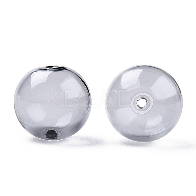 Transparent Blow High Borosilicate Glass Globe Beads GLAA-T003-09G-1