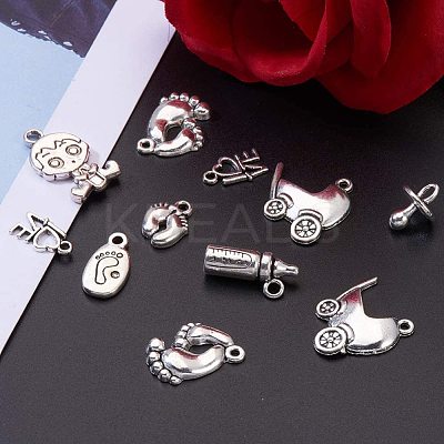 Mixed Tibetan Style Alloy Pendants TIBEP-NB0001-21AS-1