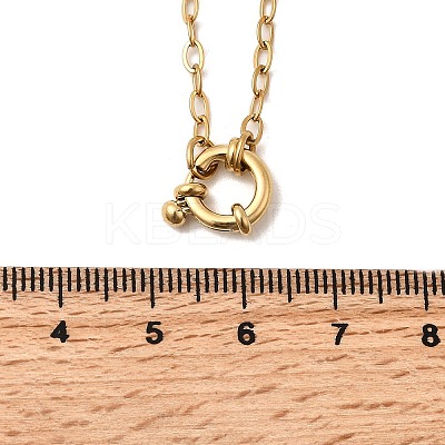304 Stainless Steel Cable Chain Necklaces with Spring Ring Clasps for Women X-NJEW-Z091-15G-1