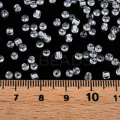 Glow in the Dark Luminous Transparent 8/0 Glass Seed Beads SEED-YWC0001-01H-1