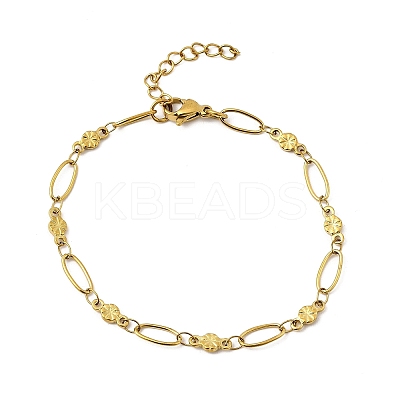 304 Stainless Steel Link Bracelets BJEW-A044-03A-G-1