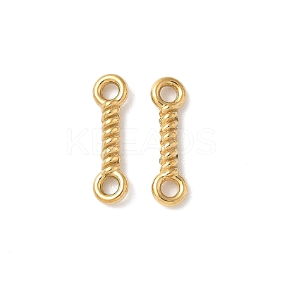 304 Stainless Steel Twisted Bar Connrctor Charms STAS-L300-002G-1