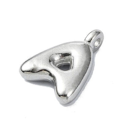 304 Stainless Steel Alphabet Pendants STAS-U033-02P-1