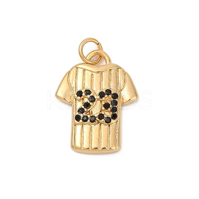 304 Stainless Steel Micro Pave Cubic Zirconia Pendants STAS-D305-02G-D-1