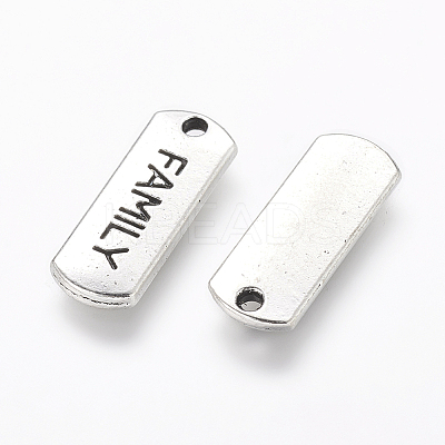 Tibetan Style Alloy Rectangle with Word Family Pendants LS-X-TIBEP-Q043-057-RS-1