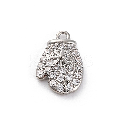 Christmas Series Brass Micro Pave Cubic Zirconia Pendants KK-Q010-01P-03A-1