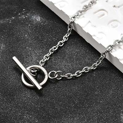 Tarnish Resistant 304 Stainless Steel Cable Chain Necklaces NJEW-JN01471-1
