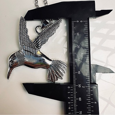 Vintage Alloy Flying Bird Pendant Necklaces for Men Women SG2884-1