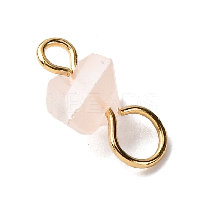 Electroplate Glass Triangle Links Connector Charms PALLOY-JF04412-1