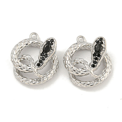 Brass Micro Pave Cubic Zirconia Pendants KK-S386-23P-01-1