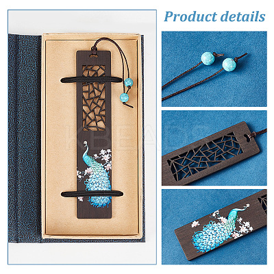 Rectangle Wood Bookmark OFST-WH0002-21-1