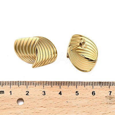 304 Stainless Steel Stud Earrings EJEW-Q040-02B-G-1