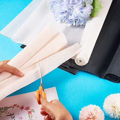 3 Rolls 3 Colors Handmade Crepe Paper DIY-TA0011-55-1