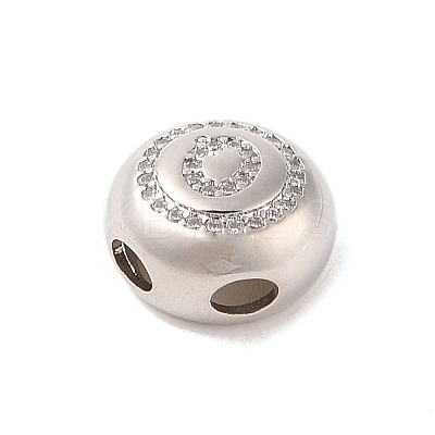 Rack Plating Brass & Cubic Zirconia Pendants KK-Z047-07P-Q-RS-1