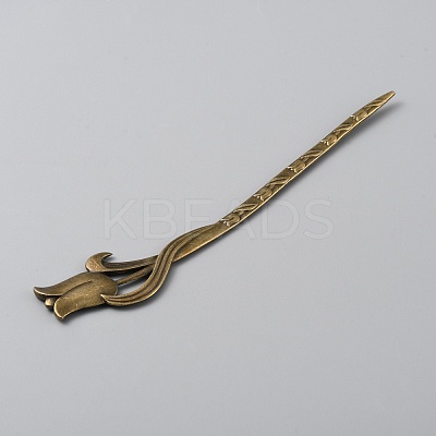Alloy Rose Hair Sticks MRMJ-WH0077-100N-AB-1