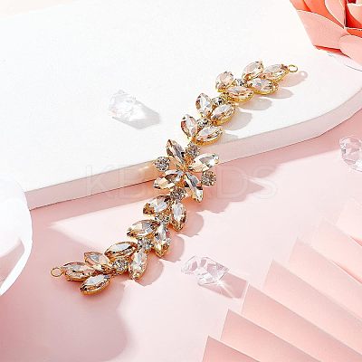 1Pc Shiny Flower Rhinestone Trim DIY-FG0003-35-1