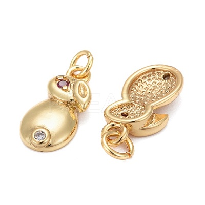Brass Micro Pave Cubic Zirconia Pendants ZIRC-Z010-13G-1